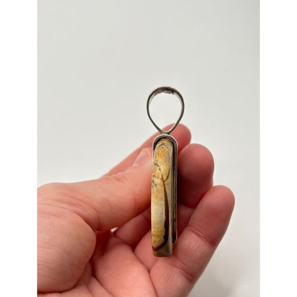 Carolyn Pollack Relios Sterling Silver & Jasper Bear Pendant - Picture 4 of 7